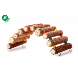 Hračka most z kukurice a z dreva na drôte, 37 cm, hračka pre hlodavce a králiky
