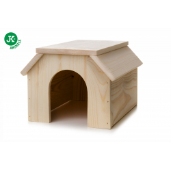 Drevený domček z masívu pre králiky, 31×21,5×16 cm