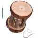 Hračka drevený valček rozmer 7 x 5 cm s rolničkou pre malé hlodavce.